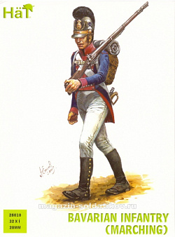 Солдатики из пластика Napoleonic Bavarian Infantry (Marching) 28 mm, Hat