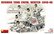 Сборные фигуры из пластика Немецкий танковый экипаж, зима 1943-1945гг. MiniArt (1/35) - фото