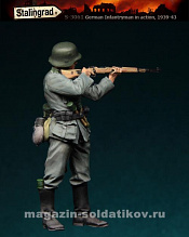 Сборная фигура из смолы Немецкий пехотинец,1/35, Stalingrad - фото