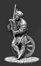 Сборная миниатюра из металла Европейский крестьянин с волынкой, XVI в., 54 мм, Chronos miniatures - фото