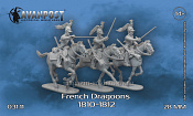 Сборная миниатюра из смолы Французская кавалерия: драгуны (1810-1812), 28 мм, Аванпост - фото