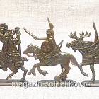 Князь Асыка и его люди (6 шт., пластик, бронза), 54 мм, Воины и битвы
