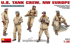 Сборные фигуры из пластика Американский танковый экипаж.Европа MiniArt (1/35)