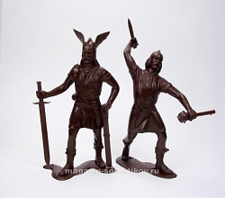 Сборные фигуры из пластика Варвары, набор из 2-х фигур №2 ( золотистые, 150 мм) АРК моделс