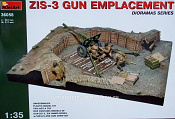 Сборная модель из пластика ZIS-3 GUN Emplacement, MiniArt (1/35) - фото