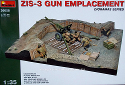 Сборная модель из пластика ZIS-3 GUN Emplacement, MiniArt (1/35)