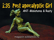 Сборная миниатюра из смолы POSTAPOCALYPTIC / ADVENTURER GIRL. (1/35) Ant-miniatures - фото
