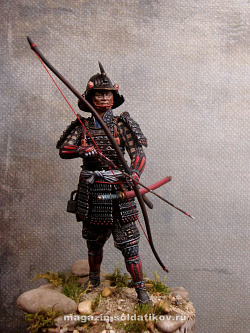 Сборная фигура из смолы Samurai archer, 75 mm. Mercury Models