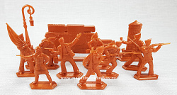 Солдатики из пластика Матросы, 54 мм (9+3 шт, цвет-медный, б/к), Воины и битвы