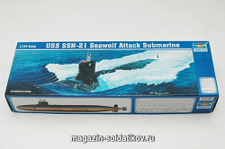 Сборная модель из пластика Подводная лодка SSN-21 «Си Вулф» (1:144) Трумпетер