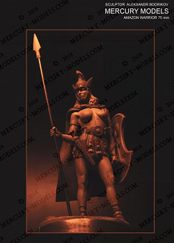 Сборная фигура из смолы Amazon warrior, 75 мм, Mercury Models