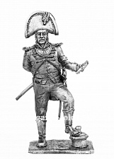Миниатюра из олова 656 Офицер шведского гренадерского полка 1808-17 гг., Ратник - фото