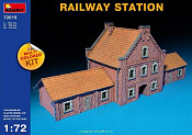 Сборная модель из пластика Железнодорожный вокзал MiniArt (1:72) - фото