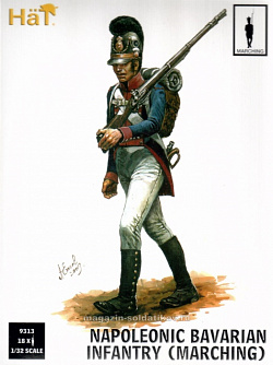 Солдатики из пластика Bavarian Infantry Marching (1:32), Hat