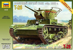 Сборная модель из пластика Советский танк Т-26 (1/35) Звезда