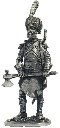 Миниатюра из металла 060. Сапер легкой пехоты, Франция 1809-1813 гг. EK Castings
