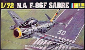 Сборная модель из пластика Самолет N.A. F-86F Sabre 1:72 Хэллер - фото