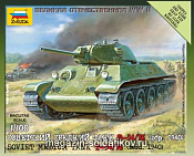 Сборная модель из пластика Советский средний танк Т-34/76 (1/100) Звезда - фото