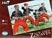 Солдатики из пластика American Civil War Zouaves 2nd set (1:32), Hat - фото