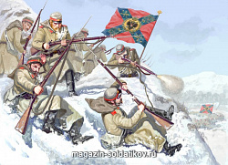 Солдатики из пластика Русская пехота. Зима 1877 (1/72) Strelets