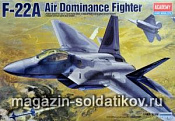 Сборная модель из пластика Самолет F-22 «Раптор» 1:48 Академия - фото