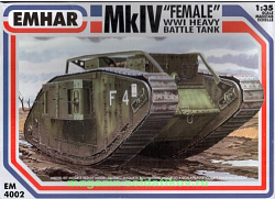 Сборная модель из пластика Mk IV 'Female' (самка) WWI heavy tank, (1:35), Emhar