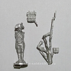 Сборная миниатюра из металла Фузилер заряжающий, в шляпе («открыть полку») Франция, 1802-1806 гг, 28 мм, Аванпост