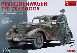 Сборная модель из пластика Немецкий автомобиль Personenwagen Typ 170V Saloon, MiniArt (1/35)