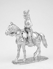 Сборные фигуры из металла Старший офицер на коне 1783-96 гг. 28 мм, Figures from Leon - фото