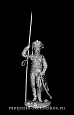 Сборная миниатюра из металла Русский гусар, 1812-14, 54 мм, Chronos miniatures - фото