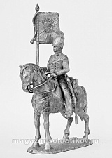 Миниатюра из олова К31 РТ Фанен-юнкер драгунского полка, 1812-14 гг, 54 мм, Ратник - фото