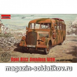 Сборная модель из пластика Opel Blitz Omnibus W39 (Late WWII service) (1/72) Roden