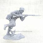 Сборная миниатюра из смолы Русский ударник, Первая мировая, 75 мм, Солдатики Публия