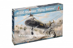 Сборная модель из пластика ИТ Вертолет H-21C SHAWNEE «FLYING BANANA» (1/48) Italeri