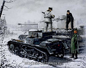 Сборные фигуры из пластика MB 3516 Танковый экипаж с транспортером для снарядов (1/35) Master Box - фото
