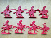 Солдатики из пластика Игровой - Польские крылатые гусары (8 шт, рубин), Солдатики ЛАД - фото