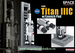 Д Космический аппарат Titan IIIC with Launch pad (1/400) Dragon