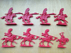 Солдатики из пластика Игровой - Польские крылатые гусары (8 шт, рубин), Солдатики ЛАД