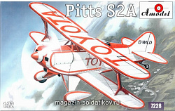 Сборная модель из пластика Pitts S2A спортивный самолет США Amodel (1/72)