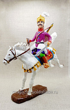 Конный янычар, цветная полимерная глина - фото