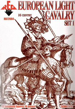 Солдатики из пластика Европейская легкая кавалерия XVIв. Набор №1, (1:72) Red Box