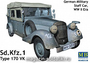 Сборная модель из пластика Sd.Kfz.1 Type 170, German military ctaff car WW II Era (1/35) Master Box - фото