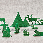 Биармия. Мирные жители (12 шт, зеленый, пластик), 54 мм, Воины и битвы
