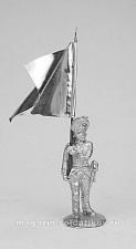 Сборные фигуры из металла Знаменосец армейских полков 1783-96 гг. 28 мм, Figures from Leon - фото