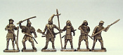 Фигурки из латуни Набор «Самураи» (латунь) 6 шт, 40 мм, Солдатики Публия - фото
