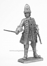Миниатюра из олова 552 РТ Офицер конно-гренадерского полка 1717-1720 гг, 54 мм, Ратник - фото