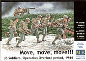 Сборные фигуры из пластика MB 35130 «Вперед, вперед, вперед!!! "Американские солдаты, операция Оверлорд, 1944» (1/35)Master Box - фото