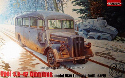 Сборная модель из пластика Omnibus model w39 Ludewig-built, автобус (ранний), (1/35) Roden