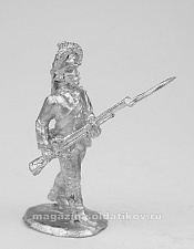 Сборные фигуры из металла Рядовой армейских полков в атаке 1783-96 гг. 28 мм, Figures from Leon - фото