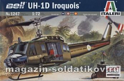 Сборная модель из пластика ИТ Вертолет UH 1D Iroquois (1/72) Italeri